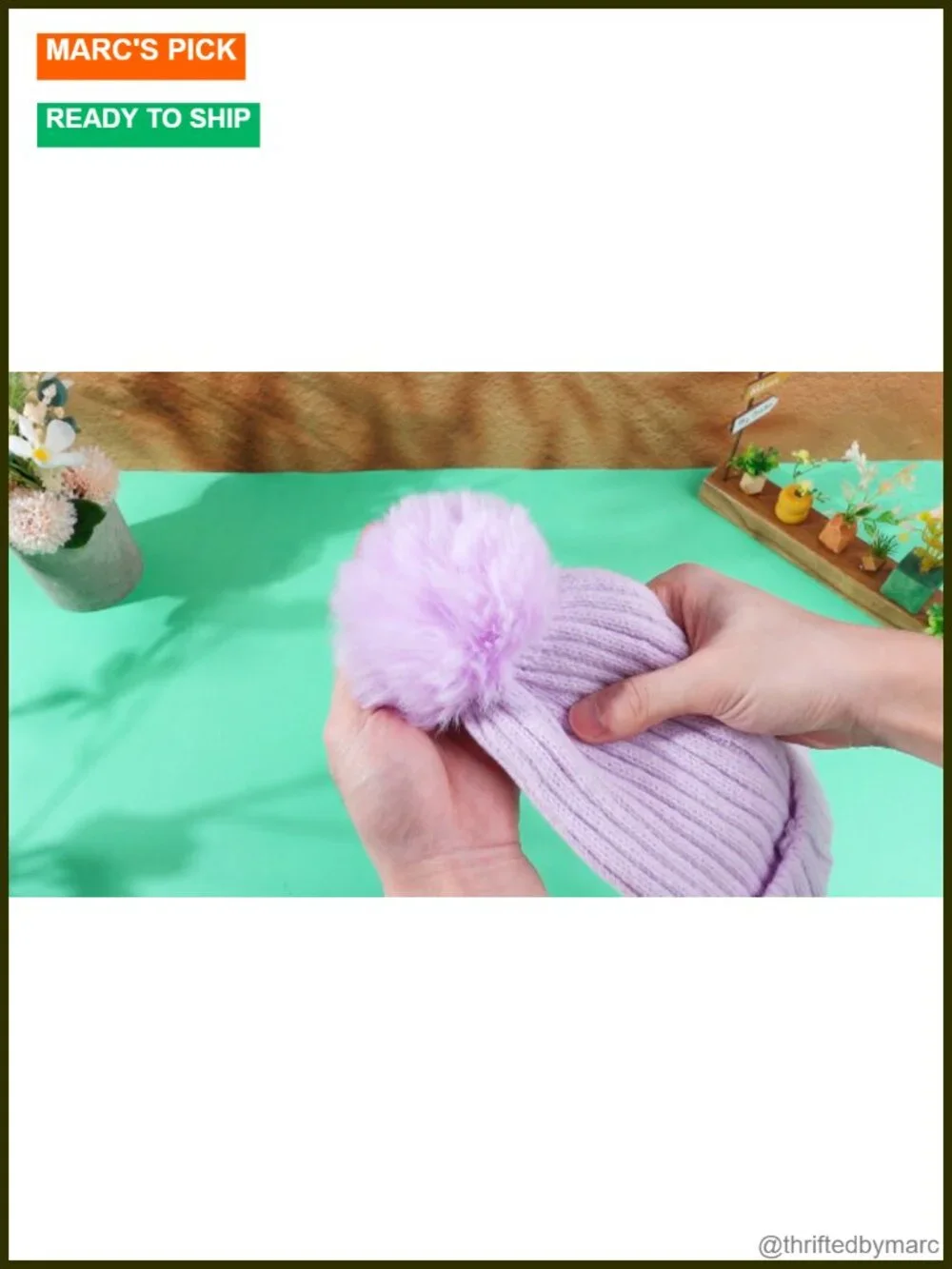 Kids Winter Hat and Gloves Set Knit Beanie with Pompom Full Fingers Unisex Ski